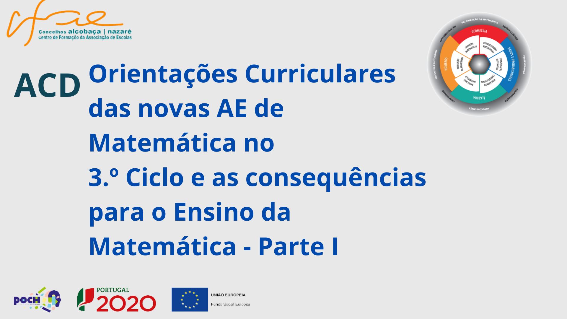 Orientações Curriculares das novas AE de Matemática no 3.º Ciclo e as consequências para o Ensino da Matemática _ Parte I (C16/T1))