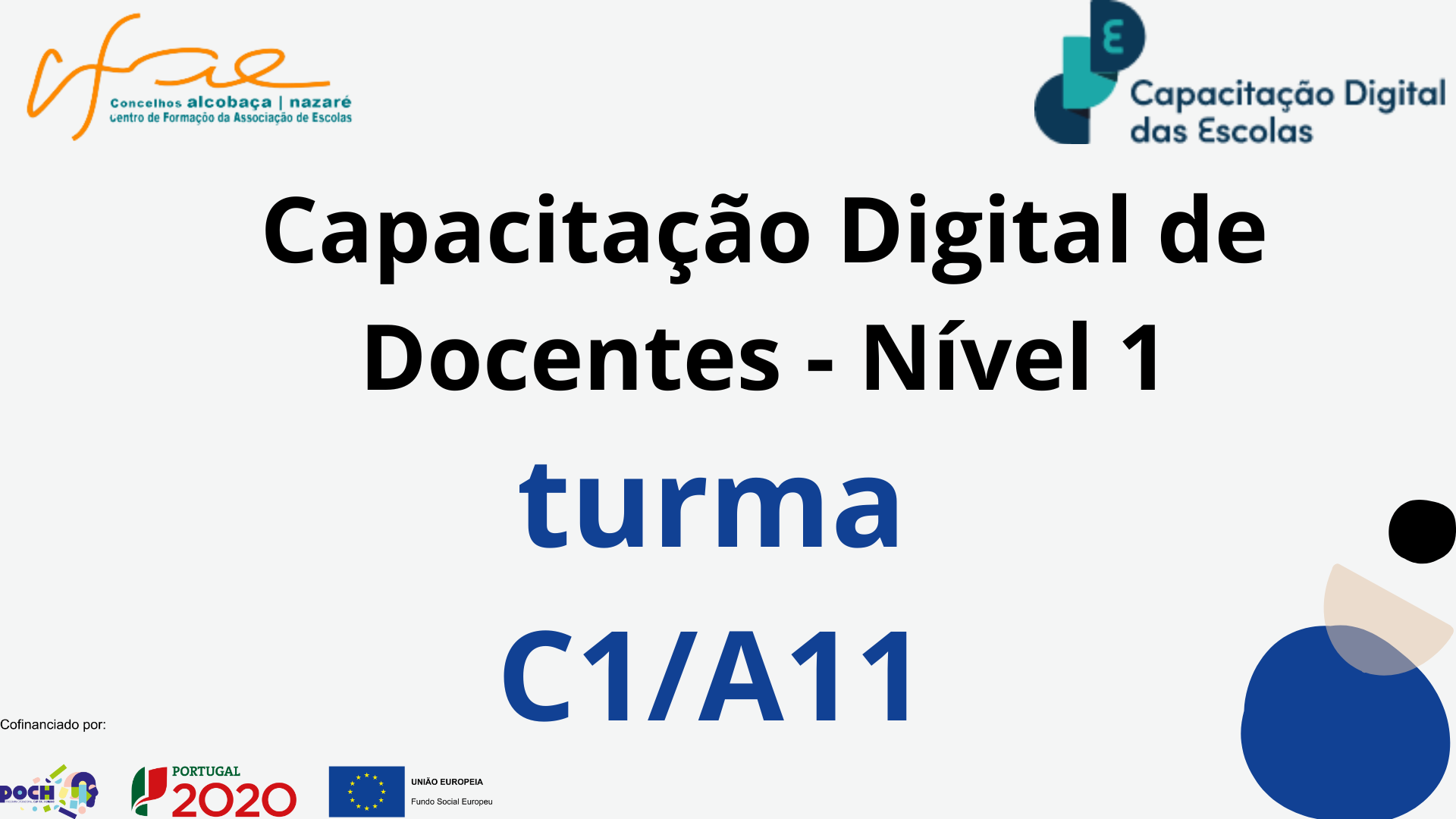 Capacitação Digital de Docentes – Nível 1" - turma C1/A11